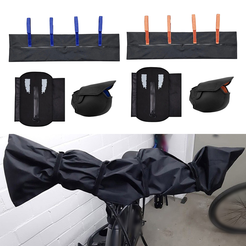 Waterproof Cycling Commute - Reflecterende e-bike hoesset voor motorbatterij, stuur,