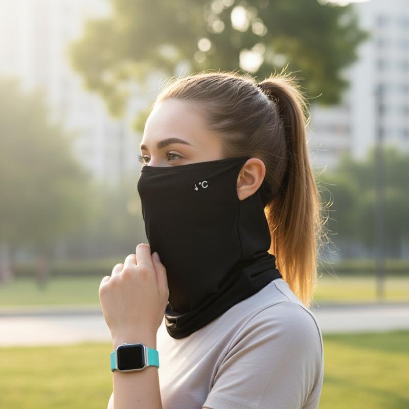 Cycling To Work - IJszijden gezichtsmasker met nekbescherming, UV-werend zomermasker