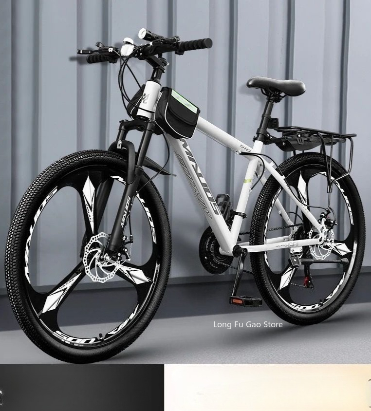 Cycling Commute Speed - Man vrouw dubbele schijfrem variabele snelheid