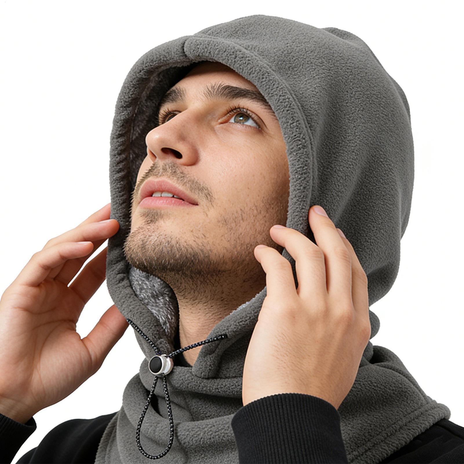 Cycling To Work - Fleece capuchon Winddicht Warm Verstelbaar Trekkoord