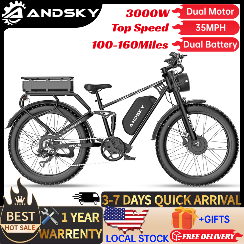 Bike Pump Frame Mount - ANDSKY Apex50 AWD Elektrische Fiets 3000W