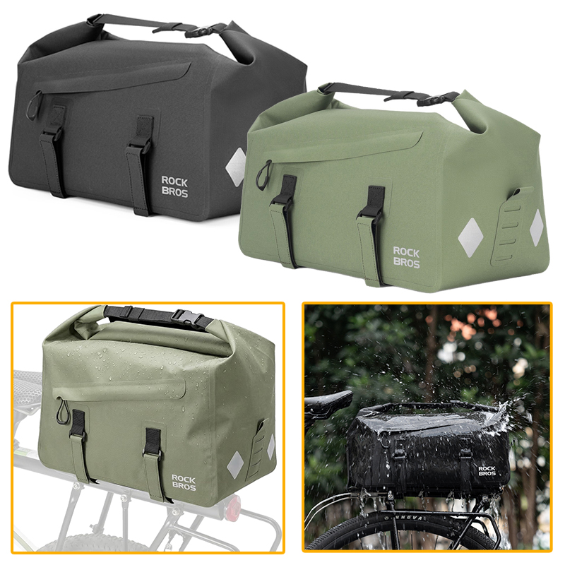 Panniers Waterproof Rear - Fietsplanktas Uitbreidbaar 16L Grote capaciteit Waterdichte