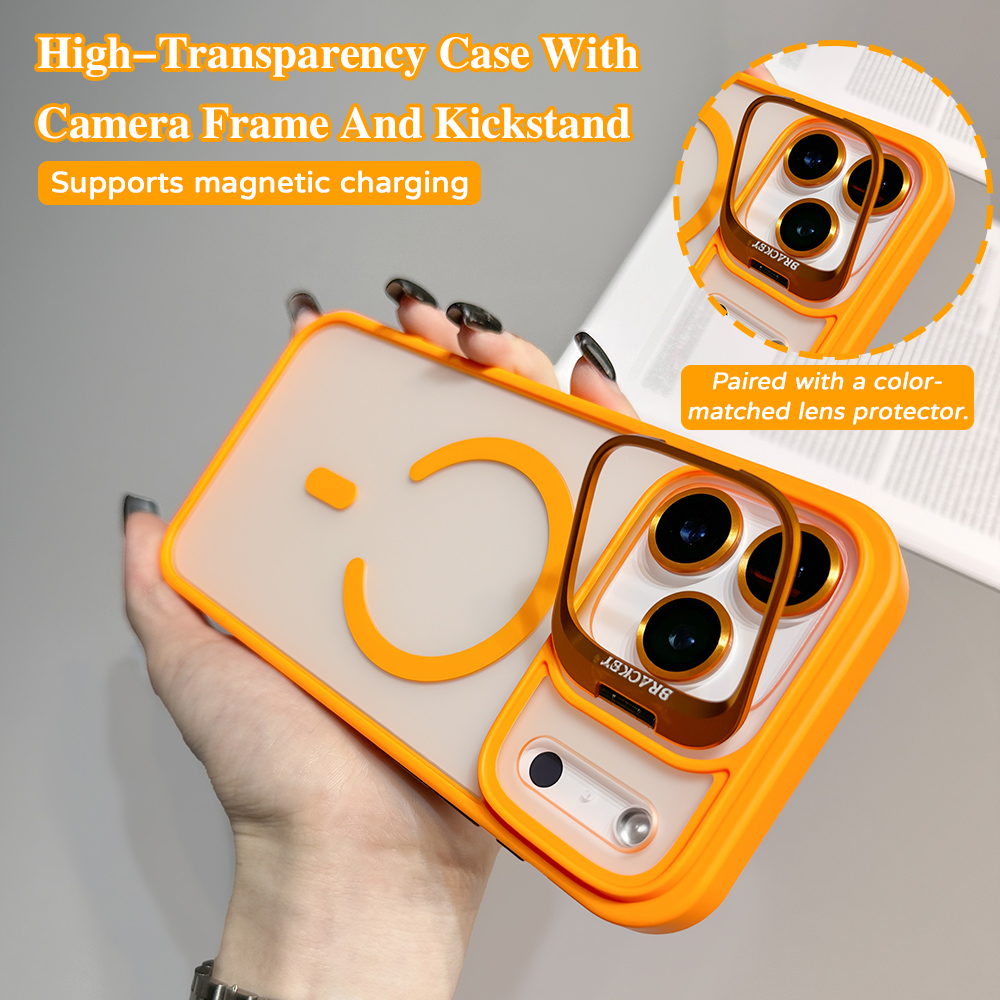 Kickstand Adjustable - Lens Kickstand Magnetische Telefoonhoes voor Apple