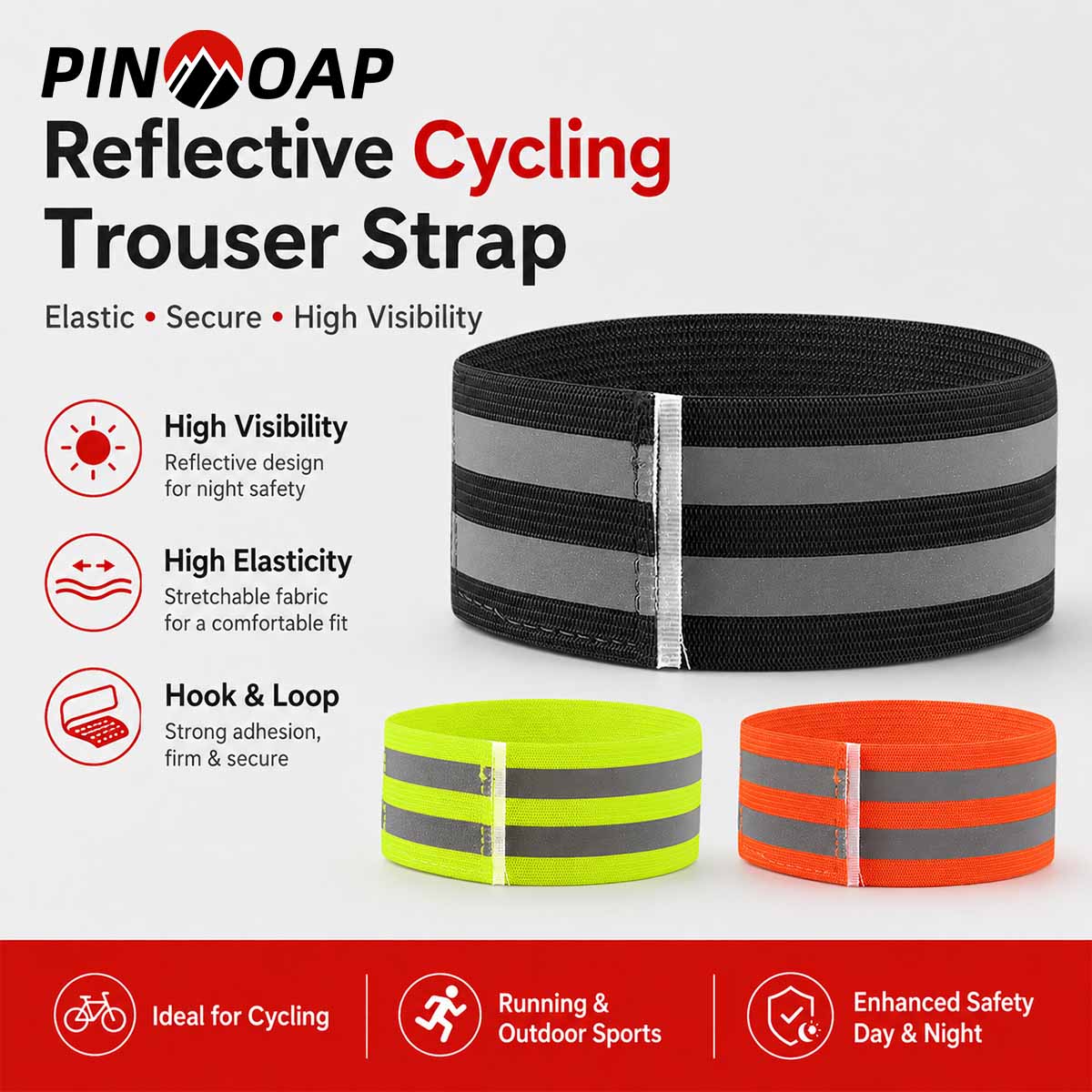 Cycling Commute Pants - PINMOAP 1/2PCS Fietsbroekbeenband Verstelbare Fiets Enkelband