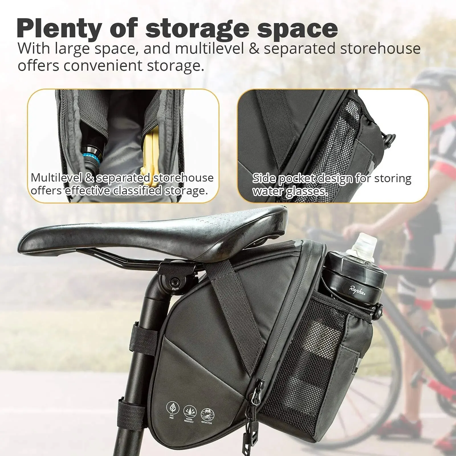 Fietszadeltas Waterdichte fiet - Saddle Bag Under Seat recensie en prijs