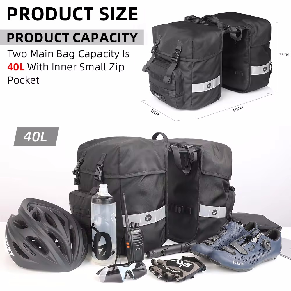 40L Fiets Fietsentas 2-in-1 Du - Panniers Waterproof Rear recensie en prijs