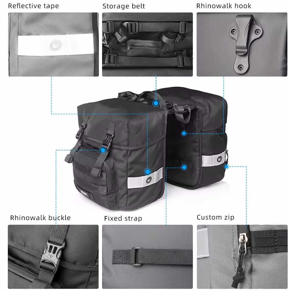 40L Fiets Fietsentas 2-in-1 Du - Panniers Waterproof Rear recensie en prijs