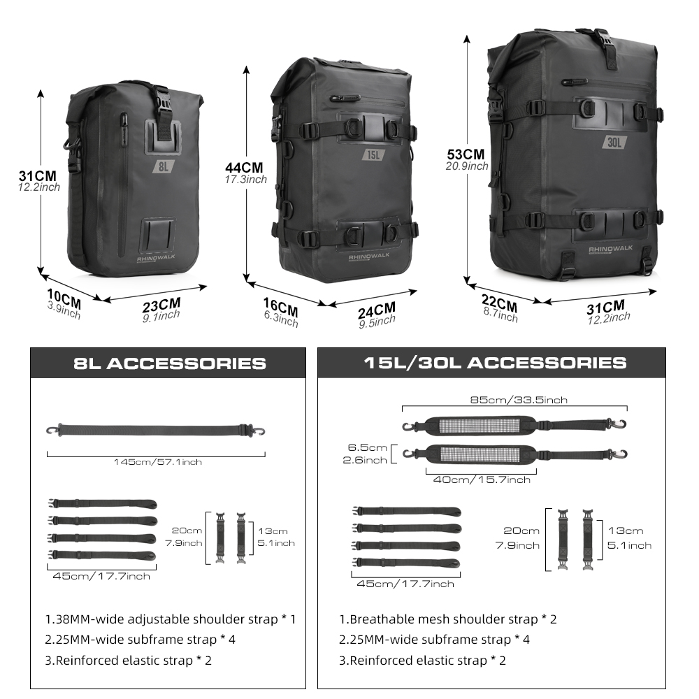 Rhinowalk Motorbox Top Fietsta - Panniers Waterproof Rear recensie en prijs