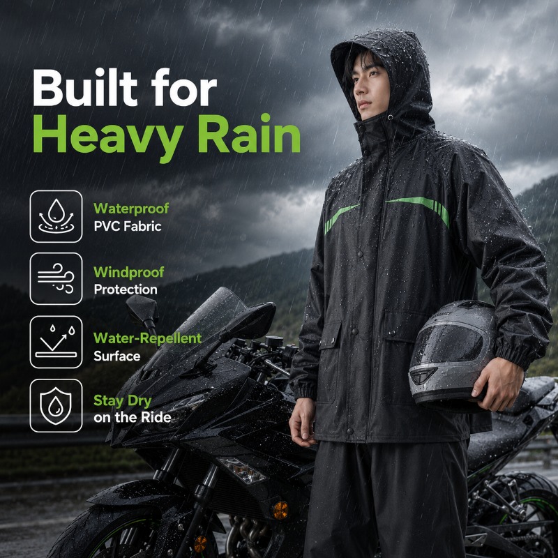 Unisex 2-delige waterdichte fi - Cycling Commute In Rain recensie en prijs